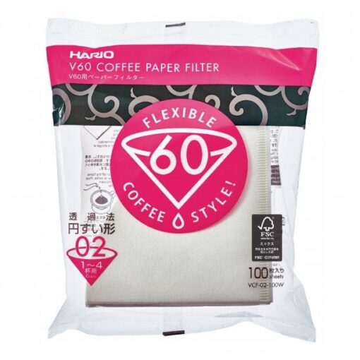 Hario V60 kaffefilter størrelse 2 - hario kaffefilter