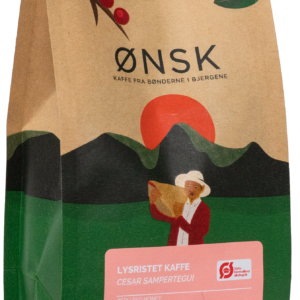 ØNSK Kaffepose med lysristede og økologiske kaffebønner i fra Cesar Sampertegui