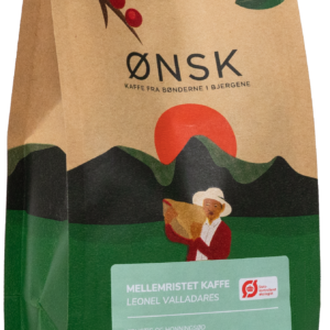 ØNSK Kaffepose med mellemristede og økologiske kaffebønner i fra Leonel Valladares