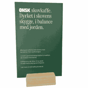 ØNSK skilt med egetræsfod